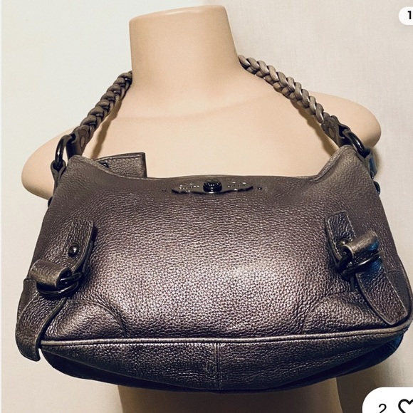 Elliott Lucca Handbags - Elliott Luca Metallic Silver Rope Handle Hobo Y2K Hand Bag